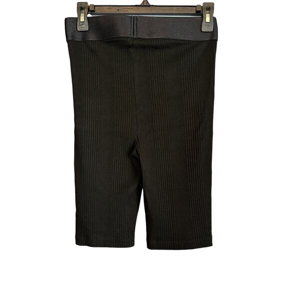 The Range Black Ribbed Biker Shorts MEDIUM Silky Slimming Compression $118 - Picture 5 of 9